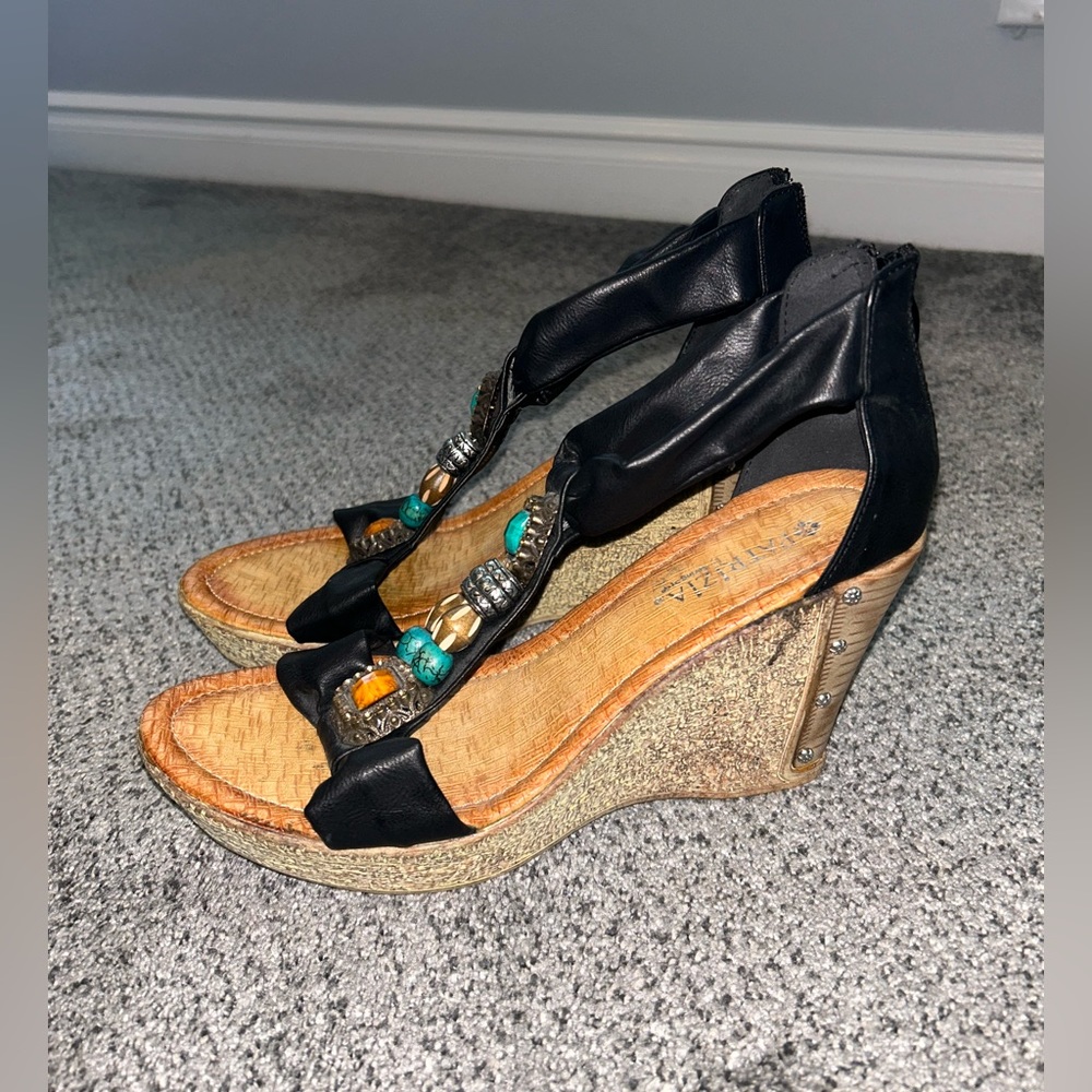 Beaded wedge 😎 *brand new * never worn - bought in aruba 🐠